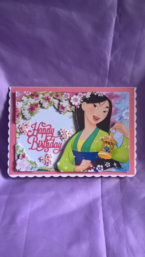 3d Mulan birthday cardgreat card for all Mulan fansa