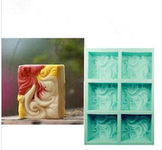 6Hole Clouds Soap moldWave Silicone Mold soap Mold by JcBaking