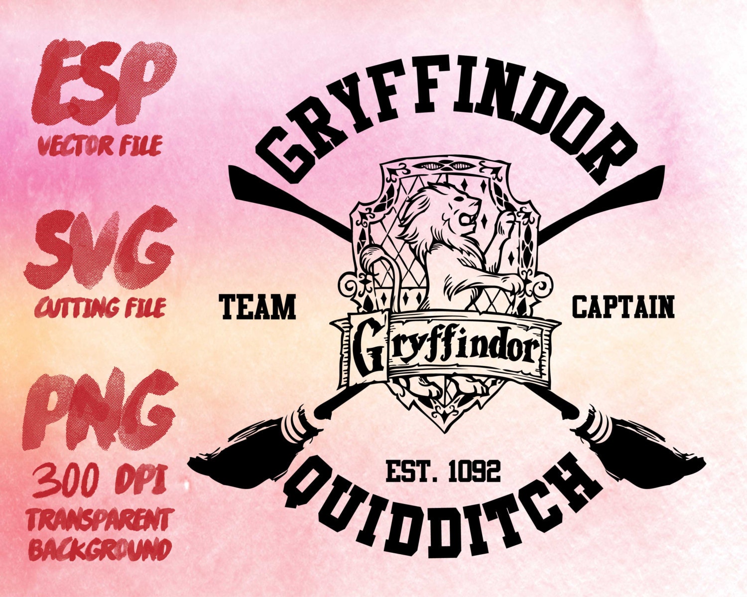 Download Gryffindor Quidditch Clipart SVG Cutting ESP Vectors files