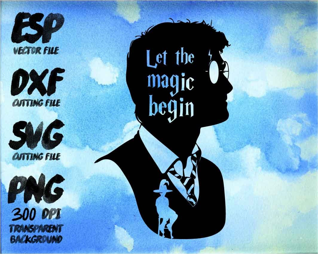 Download Harry Potter Let the magic begin Clipart SVG Cutting ESP
