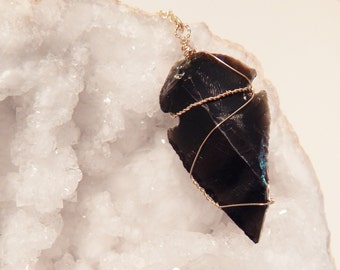obsidian necklace real