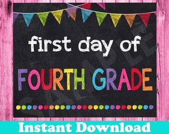 4th grade sign | Etsy