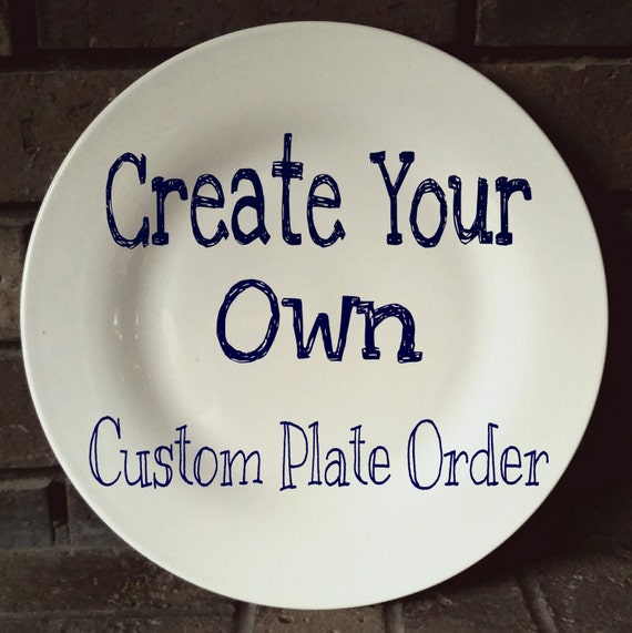Custom Personalized Ceramic Plate Quote by StormDancerDesigns