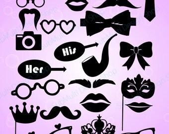 photo booth svg / Props svg / 28B + 28C / photo booth props / cut files /SVG/ vector / PNG / clipart / colored / props / props cut file