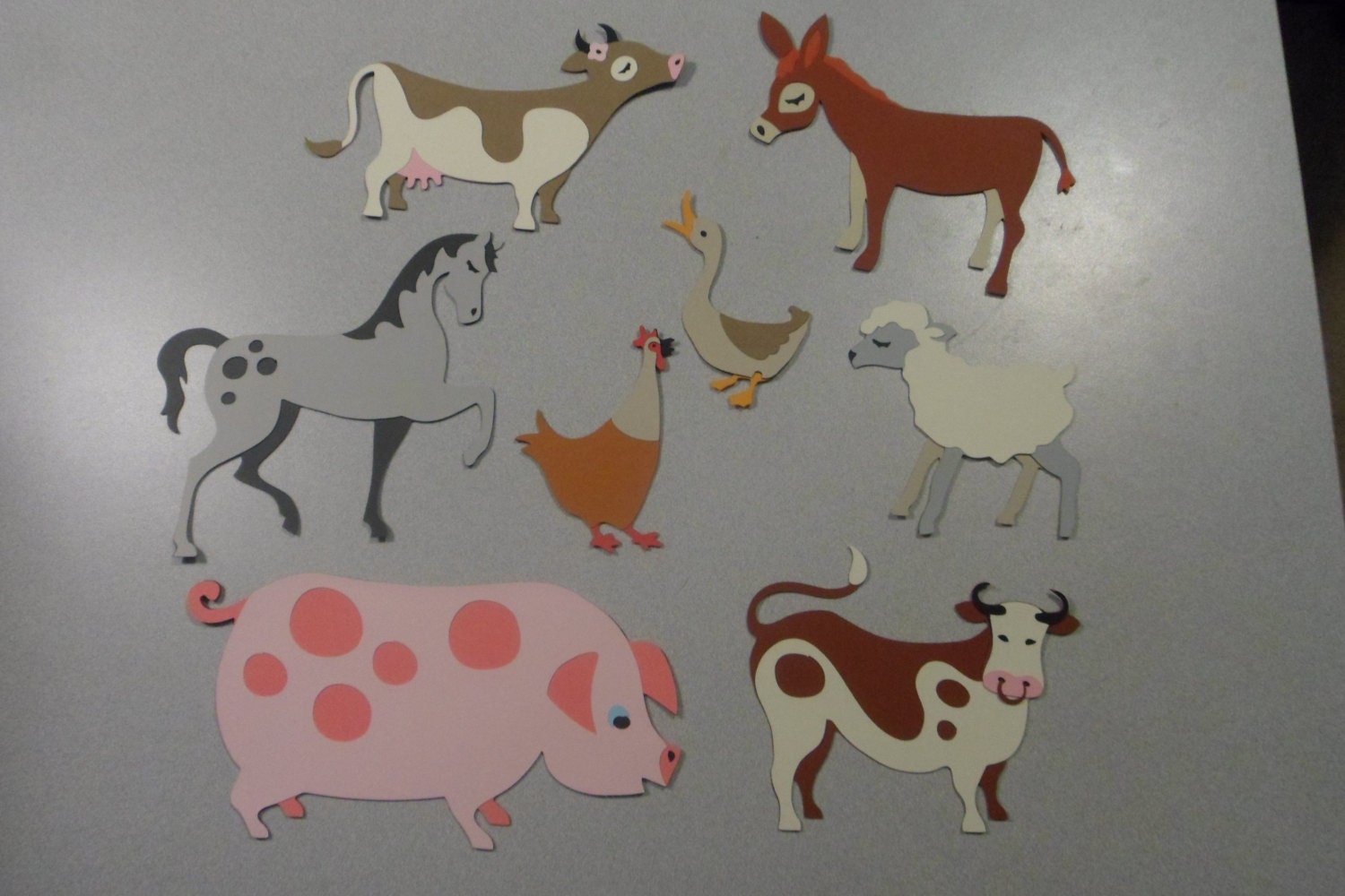 Farm Animal Cricut Die Cut Set
