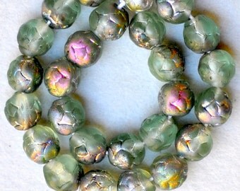 Tiny Rosebud Beads - Czech Glass Beads - Glass Flower Beads - 5mm - Various Vitrail Matte Colors - Qty 25