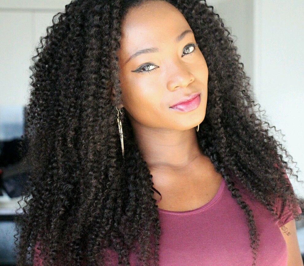 20 Afro Kinky Curly Human Hair Braiding Bulk