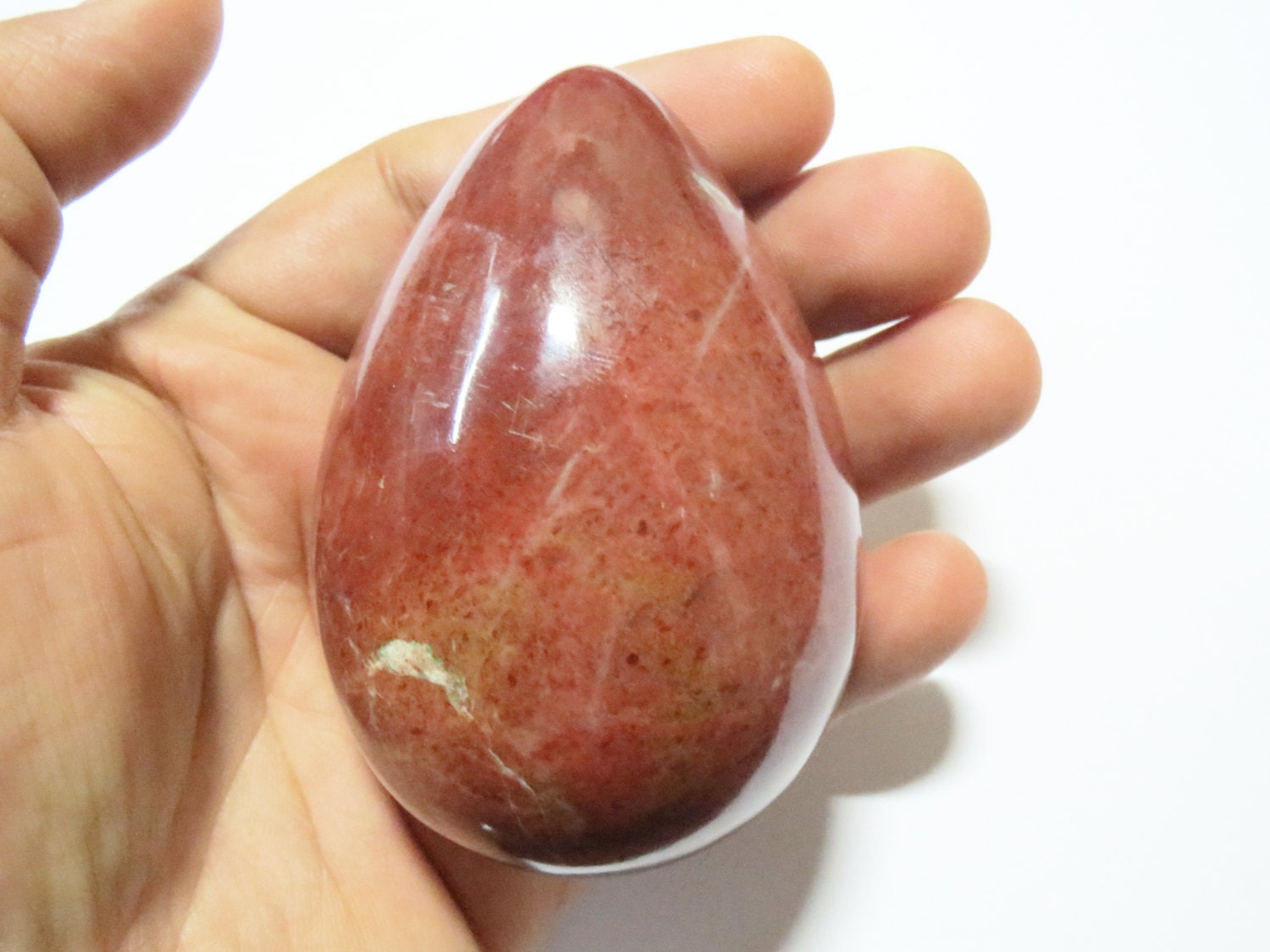 BIG 80mm Red jasper Yoni Stone egg lingam Keggal Kegel egg