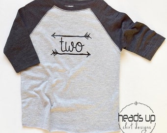 Toddler Two Shirt Raglan Boy/Girl Birthday - 2 Birthday tshirt Boy/Girl - Second B-Day t shirt - 2nd Birthday Tee - 2 Raglan Shirt Toddler -