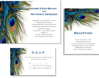 peacock invitations
