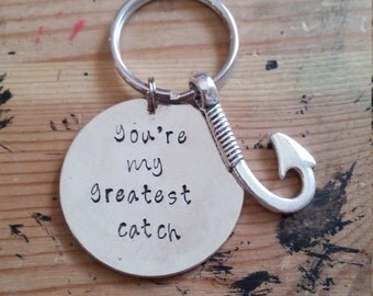 You're My Greatest Catch Keychain Grandpa Granddad Grandfather Husband Father Dad Father's Day Gift