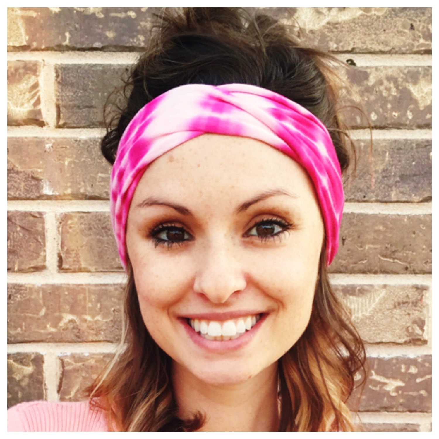 Pink Tie-Dye Knot Headband by BlueEyedBabyCouture on Etsy