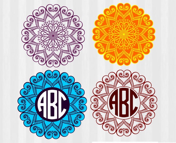 Download Mandala Monogram Frame SVG Mandala Monogram SVG by ...