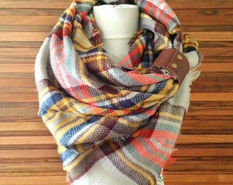 Scarf Blanket Plaid Scarf Oversized Scarf Blanket Tartan Scarf Women Accessory Winter Scarf Birthday Gifts For Her