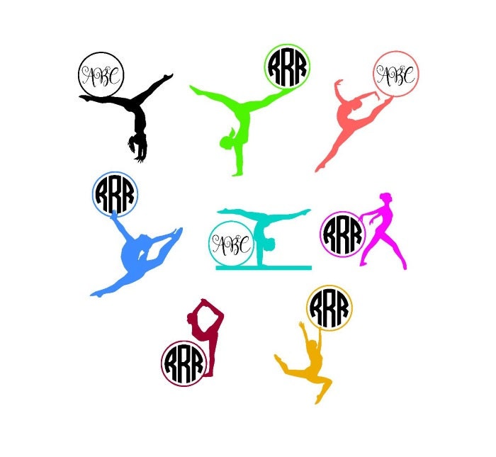 Download gymnast monogram design svg gymnastics by OhThisDigitalFun ...