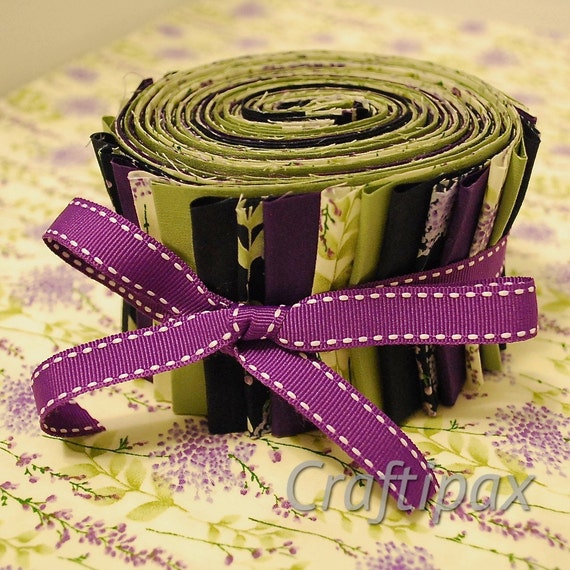 Purple Jelly Roll 100% Cotton Rose and Hubble by Craftipax