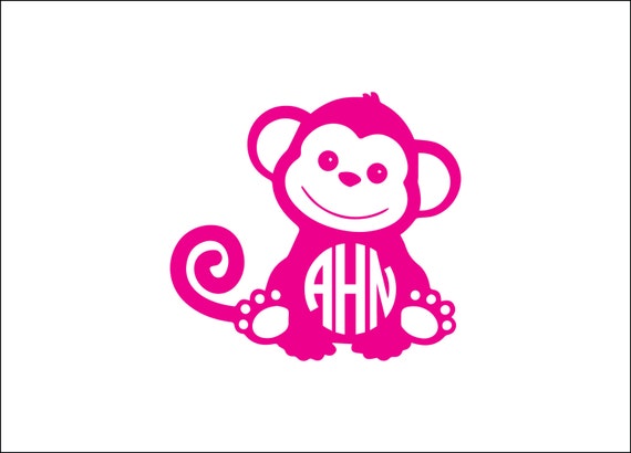 Download Monkey monogram digital download, unique animal svg, dxf ...