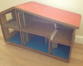 Lundby FREE SHIP USA Vintage dollhouse Sweden 1970s dolls house red roof collector original old electric staircase windows doors 1 16 scale