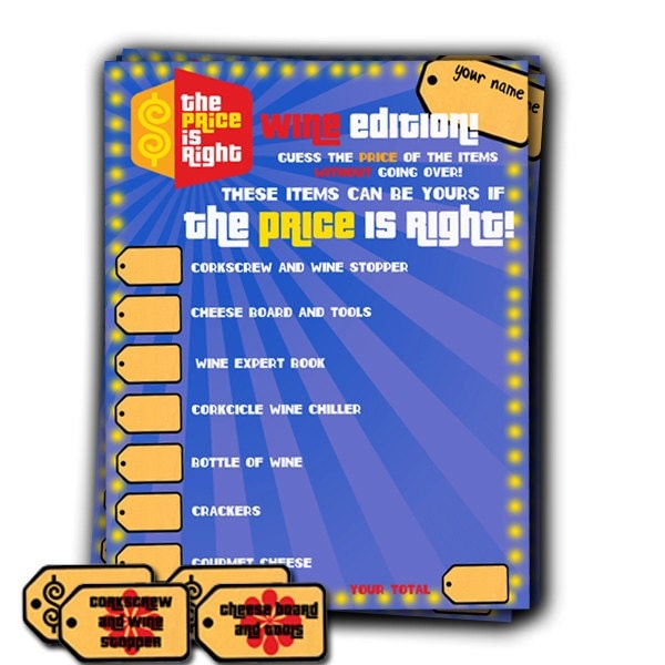 Price Is Right Game Template Digital Download by KandertonPhoto