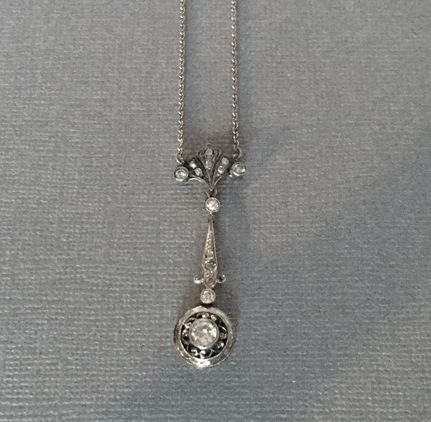 Edwardian and Georgian Diamond Pendant Necklace