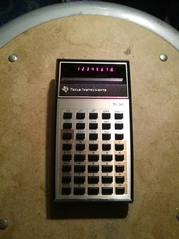 FREE SHIPPING Texas Instruments Vintage 1970's Calculator