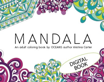 mandala coloring book, adult coloring book, intricate mandalas, large digital coloring book, coloring ebook, advanced mandala coloring book