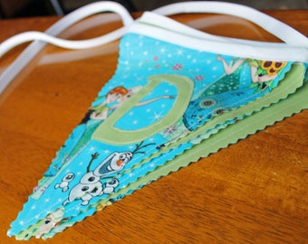 Custom Frozen Fabric Name Banner