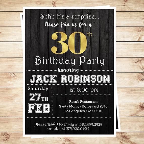 30Th Birthday Invitations Ideas For Men 2