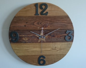 Items similar to Football Clock - Hand Painted Wood, Scroll Saw ...