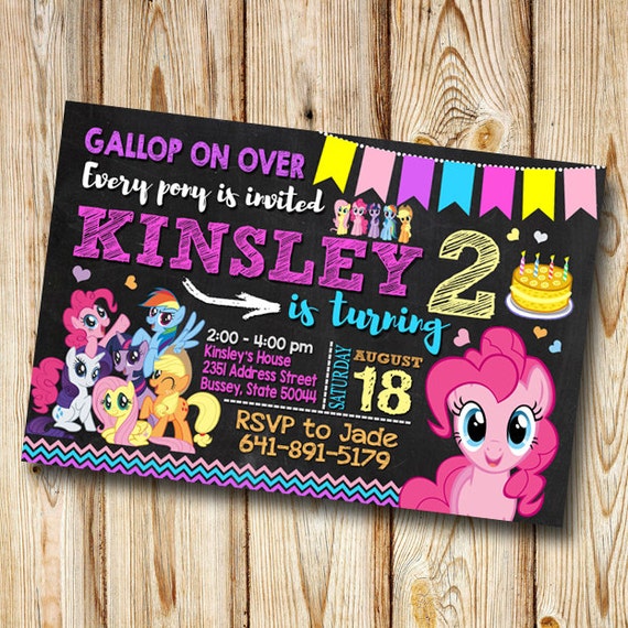 Etsy My Little Pony Invitations 5