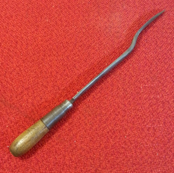 Antique Horse Hoof Trimming Tool Vintage File Wood Handle Hand Made Hoof Tool from Bullmans on