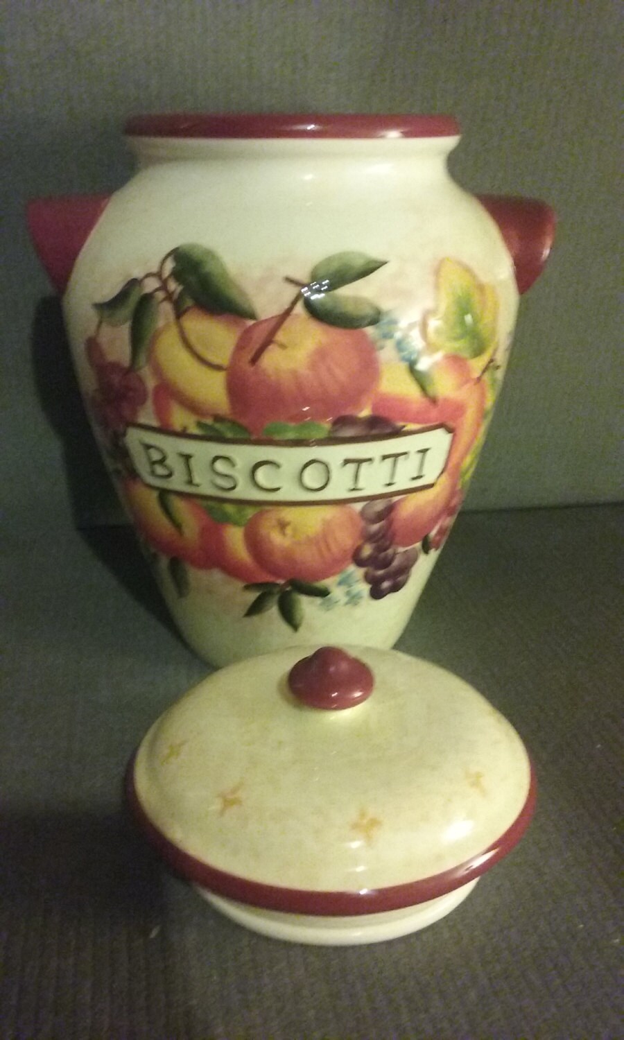 Hand Painted 10 Tall Decorative Cookie Jar