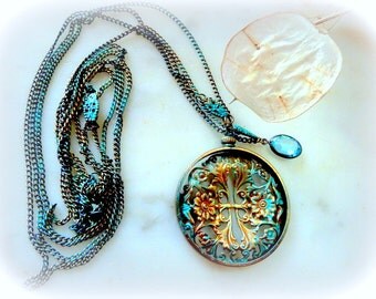 Double necklace "Antic-Boho" gorgeous Retro Vintage back of the day!