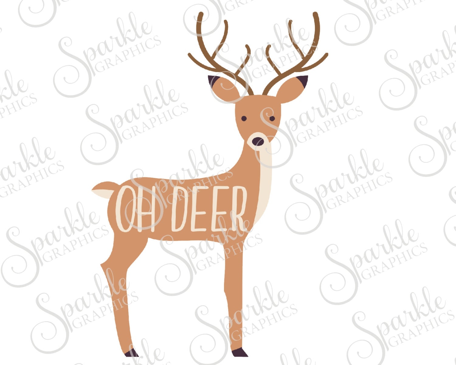 Download Oh Deer Cut File Deer Woodland Antlers Hunting Cute Kids ...
