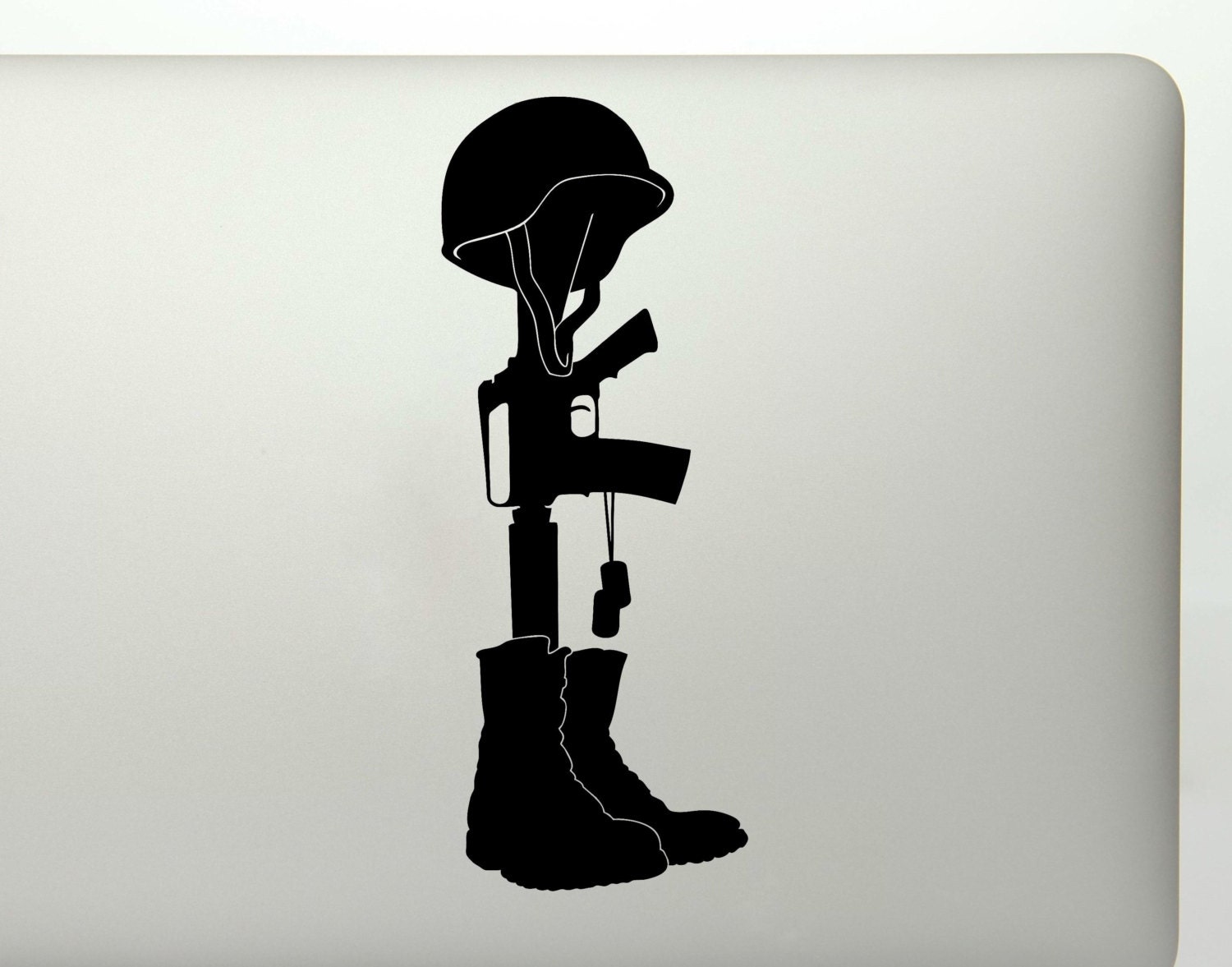 Download Battlefield memorial fallen soldier cross die cut vinyl decal