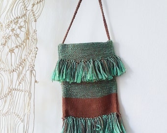 Hand woven handbag, Boho handbag, sac à main tissé, Indian Bag, Gypsy Bag, Bohemian Bag, Fringed Bag, Native American