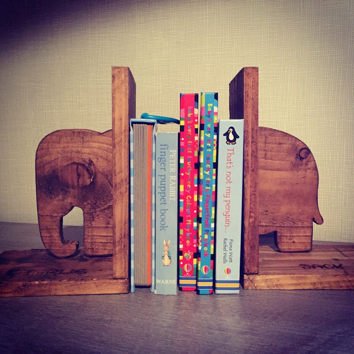 Handmade Wooden Animal Bookends