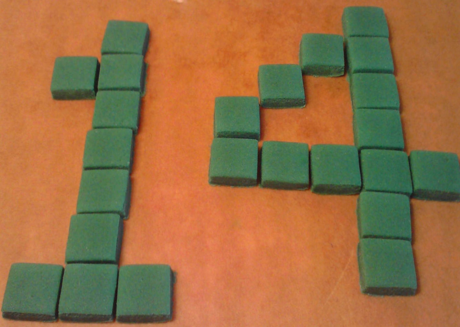 Handmade Minecraft cake toppers squares personalised edible