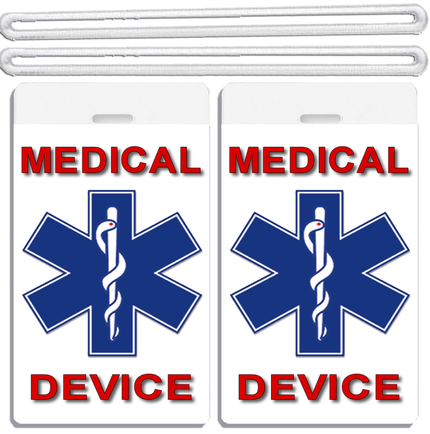 2x Medical Device Identification Luggage Tags TSA CarryOn