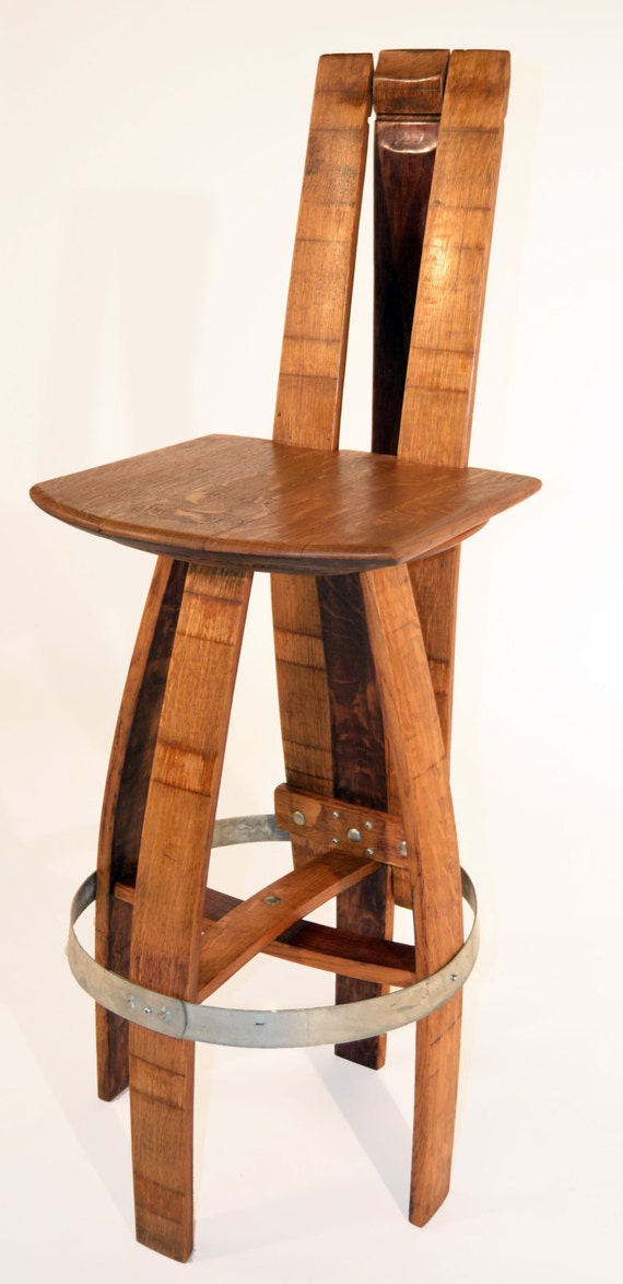 Items similar to wine barrel bar stool on Etsy