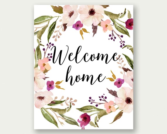 Welcome Home Printable Welcome Home Wall Art Welcome Home