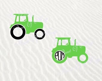 Tractor Svg File, Tractor Monogram SVG, Farm SVG, Vehicle Cutting File, Tractor DXF, Digital File, Silhouette Transport, Tractor Cricut