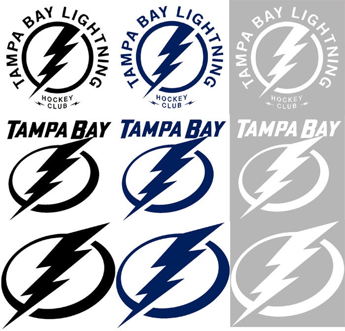 Tampa Bay Lightning logo 3 options vinyl decal sticker cutout