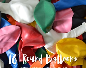 Set of 3 - 17" Round Latex Premium Helium Balloons