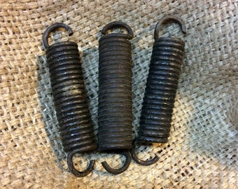 Vintage Springs - 3 Metal Springs - Steampunk Supplies - Altered Art Supply - Mixed Media Use - Repurposed Sculpute Supply