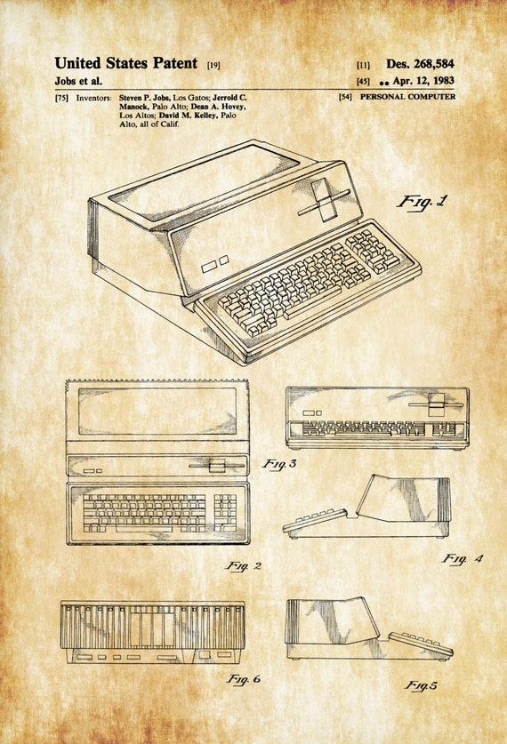 Apple Computer Patent Patent Print Wall Decor Computer
