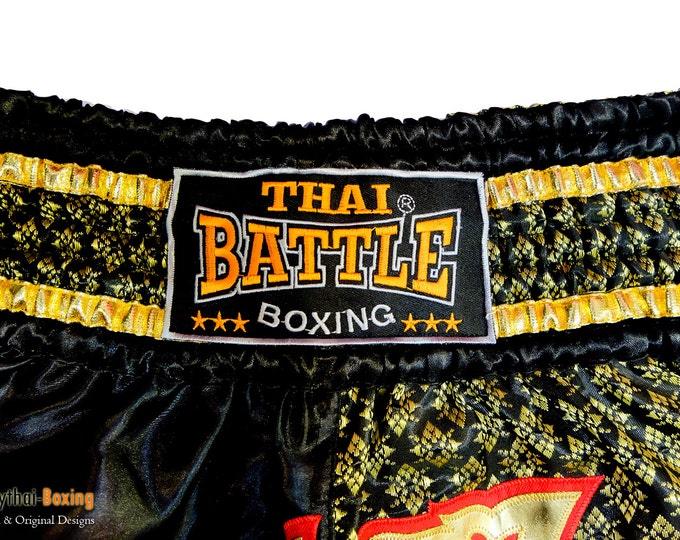 Thai Battle Boxing Shorts Martial Arts - Black