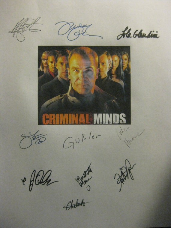 Criminal Minds Signed TV Script Screenplay X10 Autographs