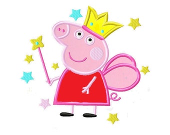 Peppa Pig applique embroidery design, Peppa Pig Machine Embroidery Design, Embroidery designs