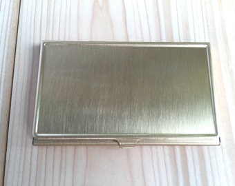 Business card case, GOLD Business card holder, Vintage business card holder